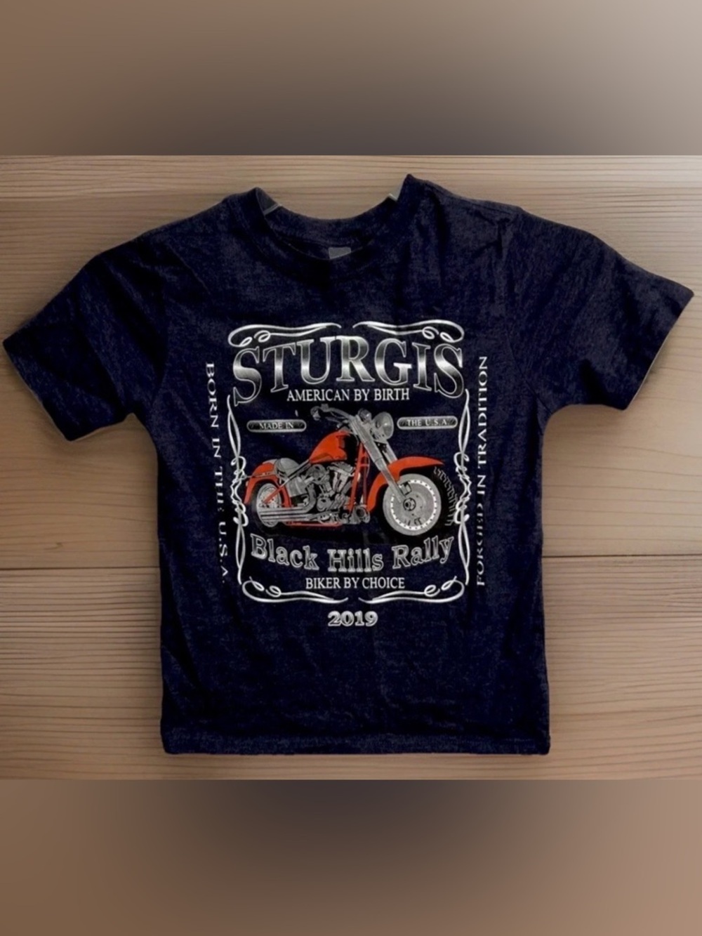 Monag Sturgis youth small Tshirt Black Hills Rally Biker Motorcycle 2019